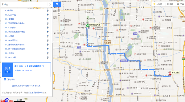 831路公交车路线